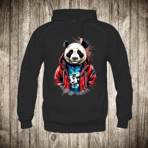 duks sa kapuljacom boja crna slika urban panda 4