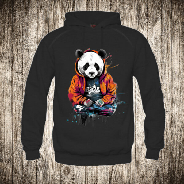 duks sa kapuljacom boja crna slika urban panda 8