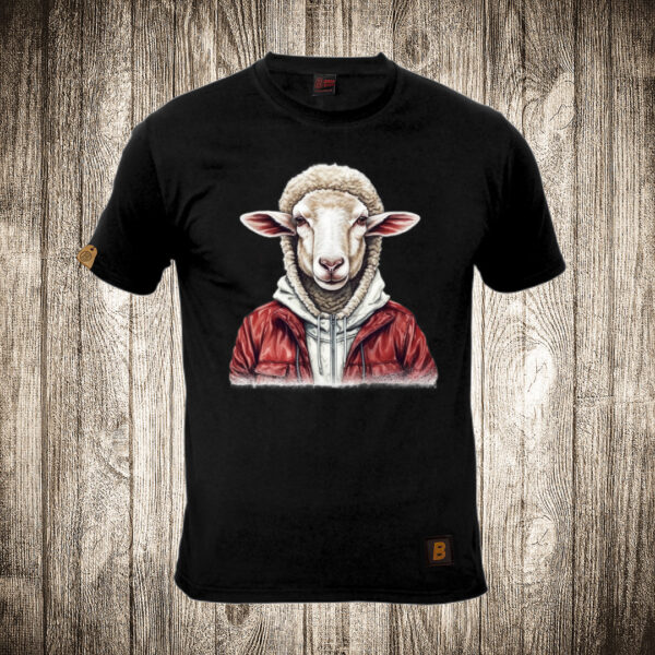 muska majica boja crna slika urbana ovca 18 sa kapuljacom