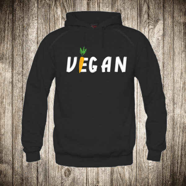 duks sa kapuljacom boja crna slika vegan