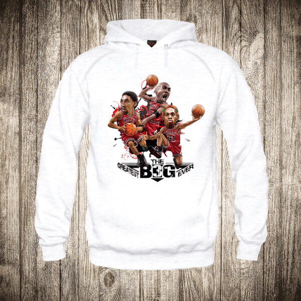duks sa kapuljacom boja bela slika velika trojka chicago bulsa jordan rodman i pippen