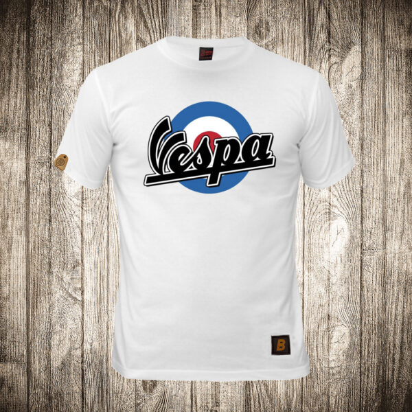 muska majica boja bela slika vespa natpis italija