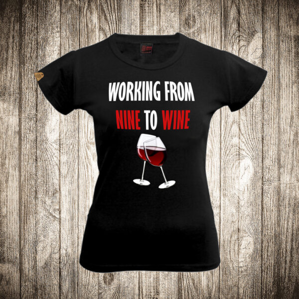zenska majica boja crna slika vino 2