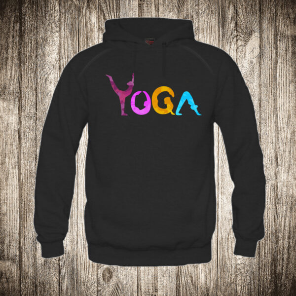 duks sa kapuljacom boja crna slika yoga joga