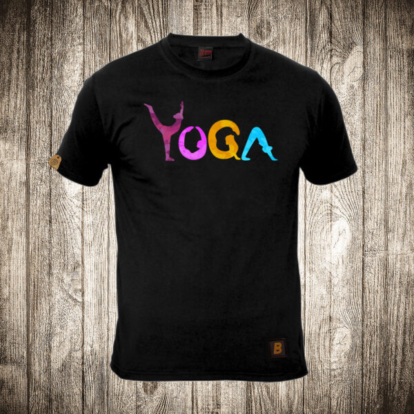 muska majica boja crna slika yoga joga