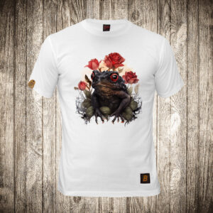 Žaba i cveće (vodene boje)