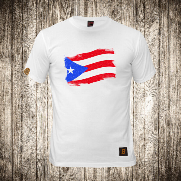 muska majica boja bela slika zastava portorika