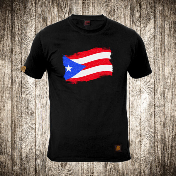 muska majica boja crna slika zastava portorika